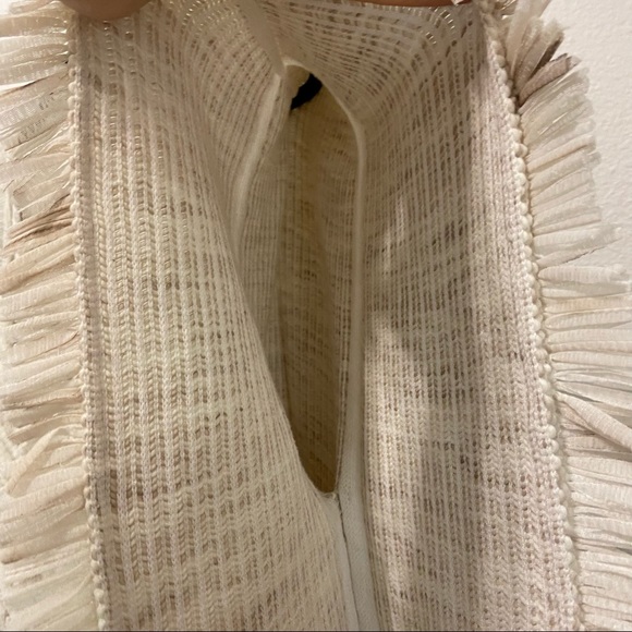 Club Monaco Cream and Tan Wrap Poncho Shawl Rriyanka - Picture 7 of 16